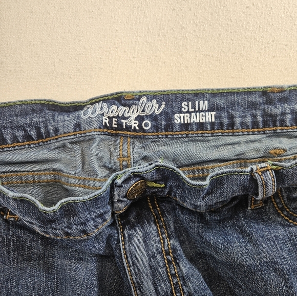 Wrangler Retro Slim Straight 42x32 Stretch Jeans - Picture 6 of 8